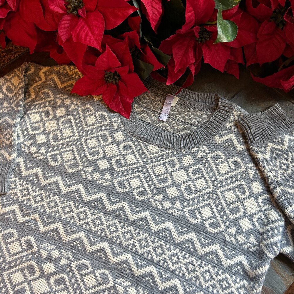 Alya Fair Isle Crew Neck Sweater (NEW)